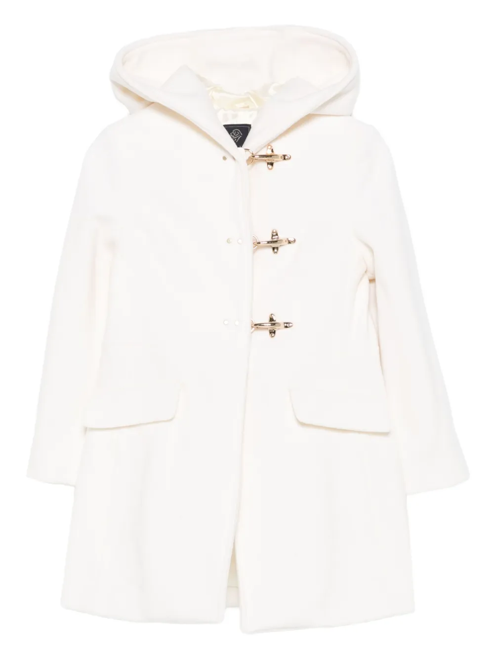 

Пальто с капюшоном и застежкой тогл Fay Kids, белый