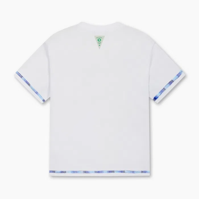 Детская футболка Tropical Wave цвета айвори от Benetton Kids — фото 3