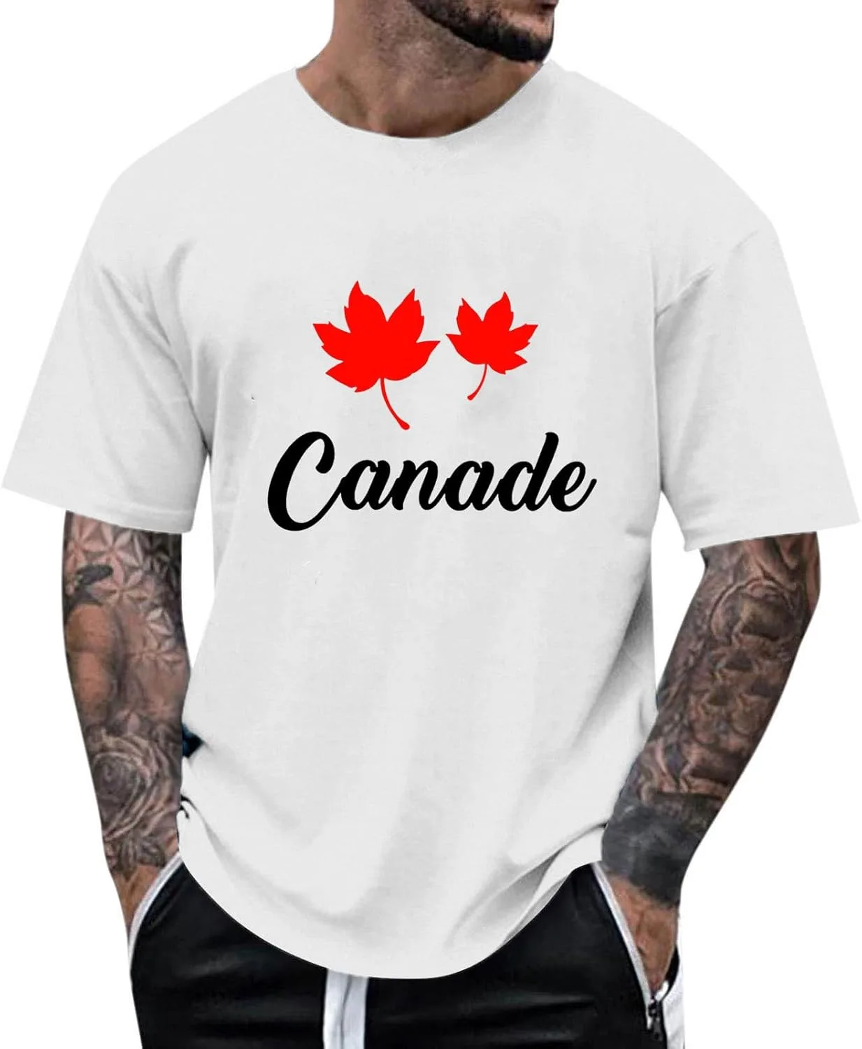 

Футболка Canada Day с коротким рукавом и принтом кленового листа