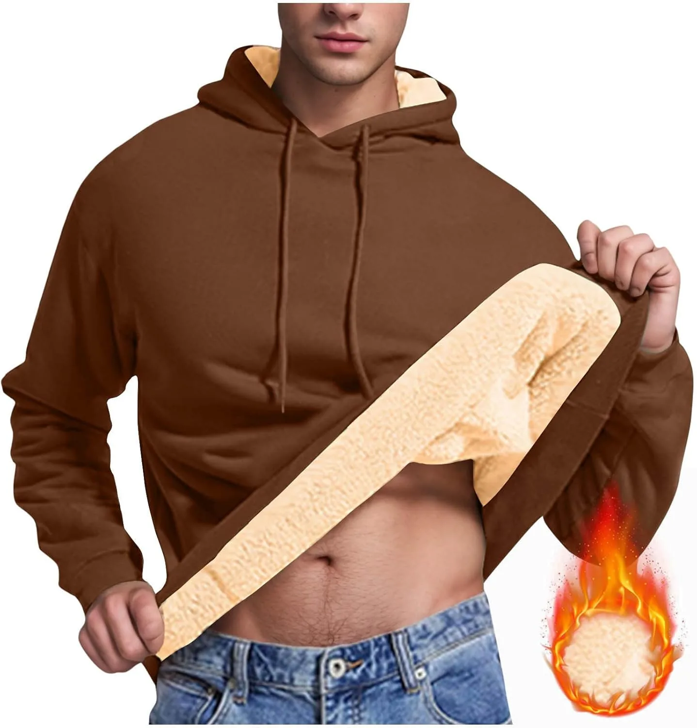 

Толстовка с капюшоном Sherpa Lined, мужская, утепленная флисом