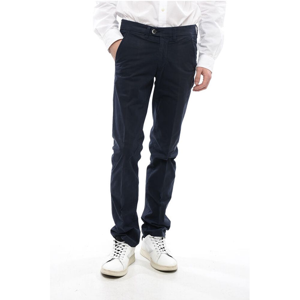 

Узкие брюки-чиносы ID из хлопковой смеси Corneliani, Blue