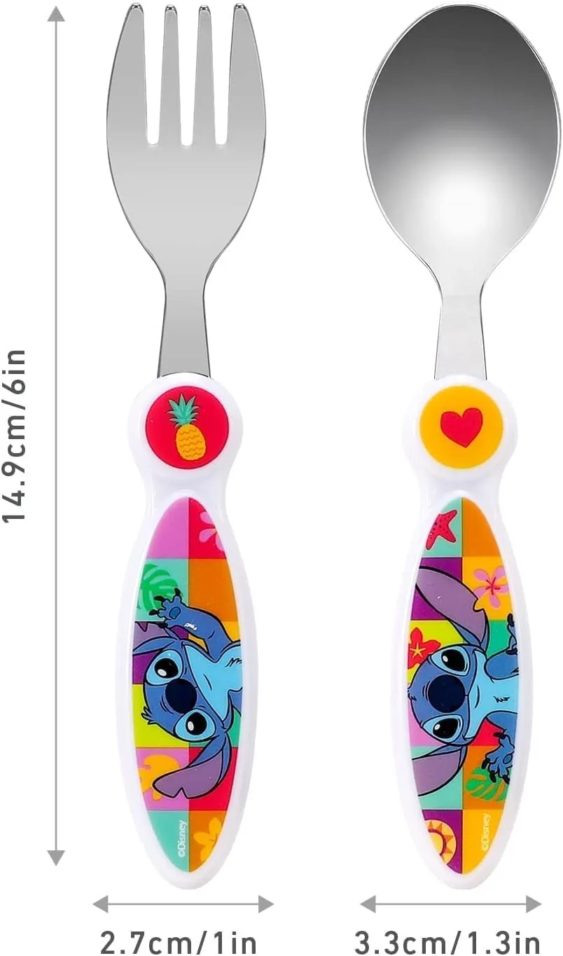 Детские столовые приборы Stitch, вилка и ложка из нержавеющей стали (Lilo & Stitch) ILS I LOVE SHOPPING