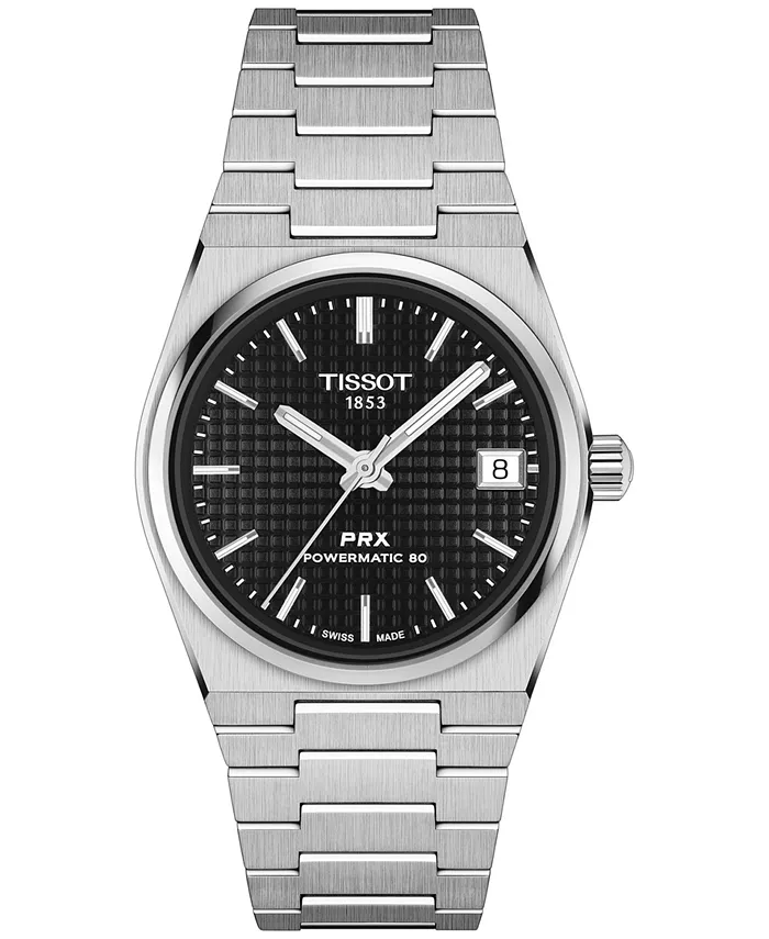 

Унисекс-часы Swiss Automatic PRX Powermatic 80 со стальным браслетом, 35 мм Tissot