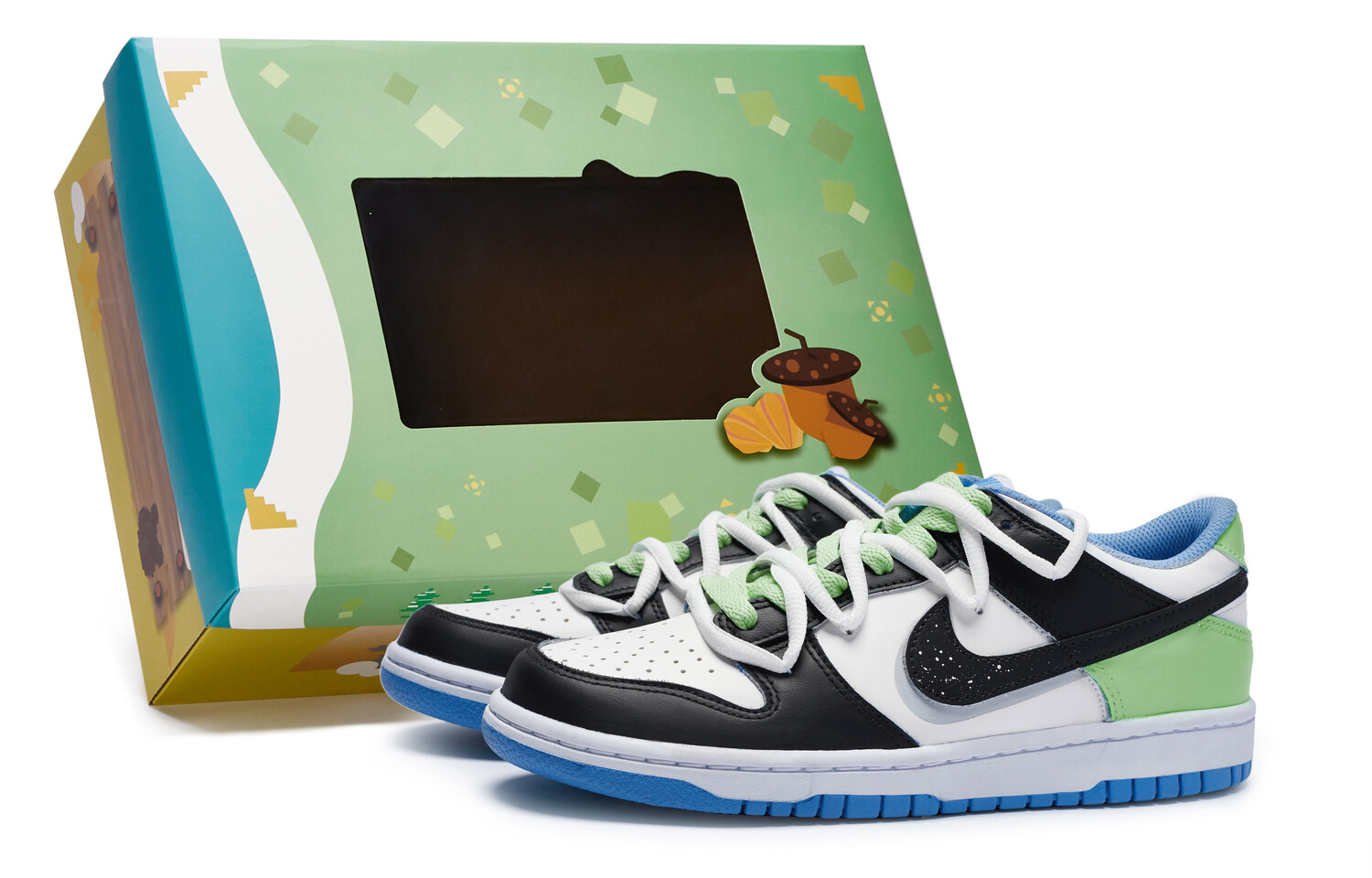 

Кроссовки Nike Dunk Skateboard Shoes Women's Low-Top Green, зеленый