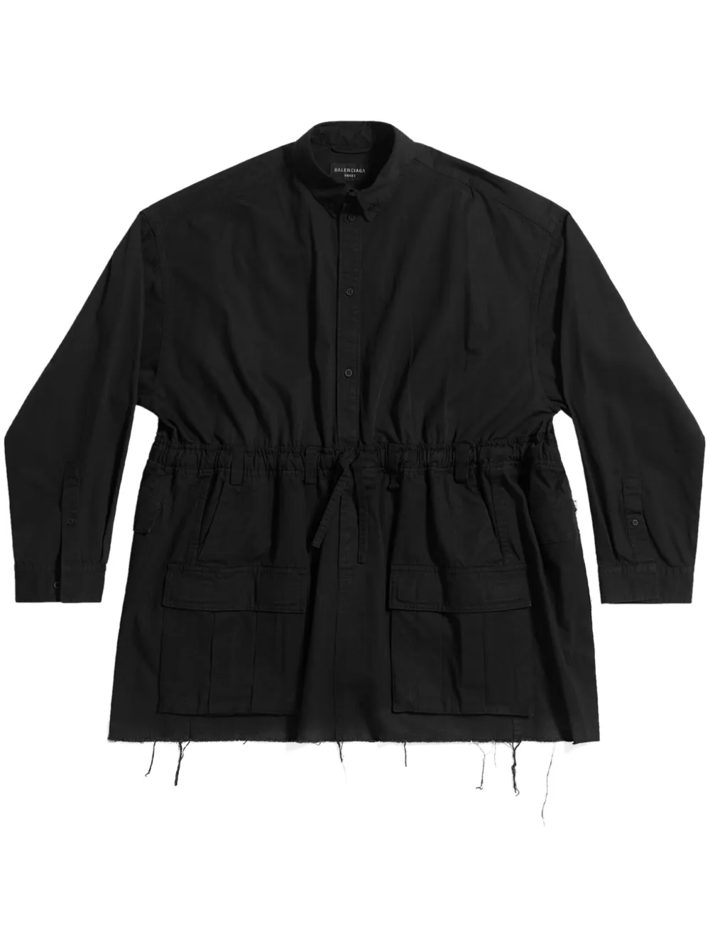 

Рубашка с кулиской BALENCIAGA, черный