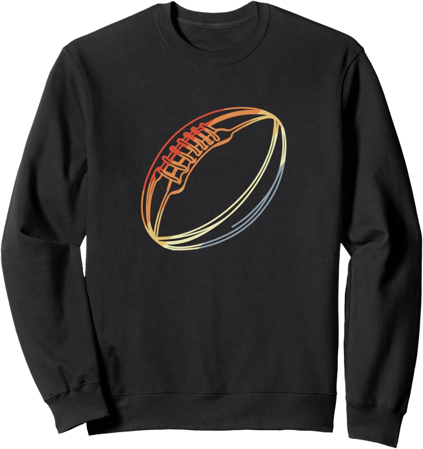 

Спортивная толстовка с ретро-эскизом регбийного мяча Funny Rugby Union Graphic Shirts And Gifts, черный