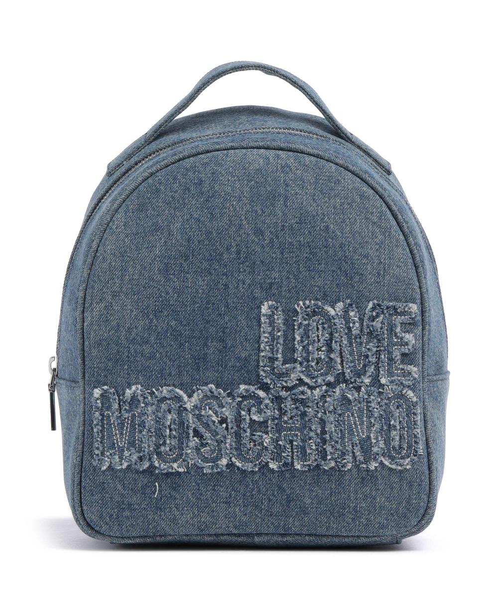 

Рюкзак джинсовый хлопок Love Moschino, синий