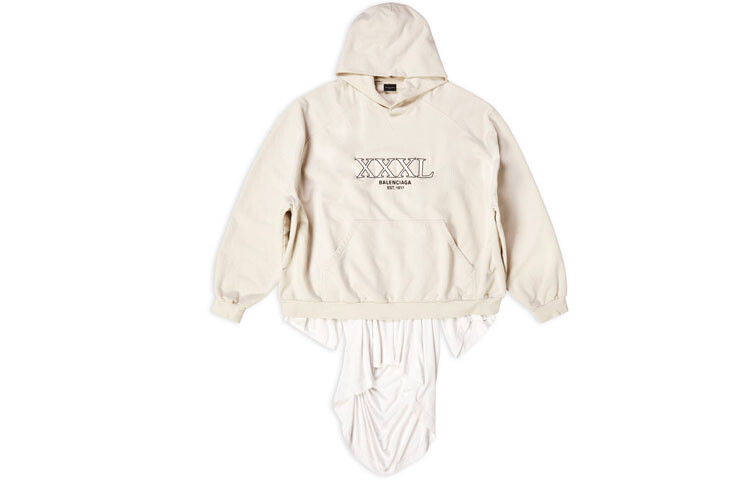 

Толстовка мужская Balenciaga с капюшоном, бежевый