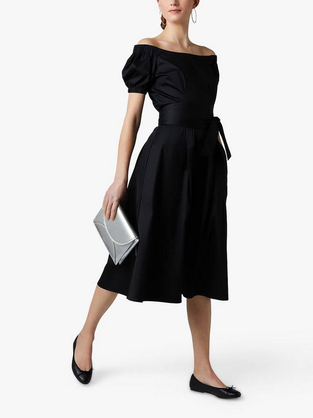 

Платье миди бордо с коротким рукавом Jasper Conran London, черный