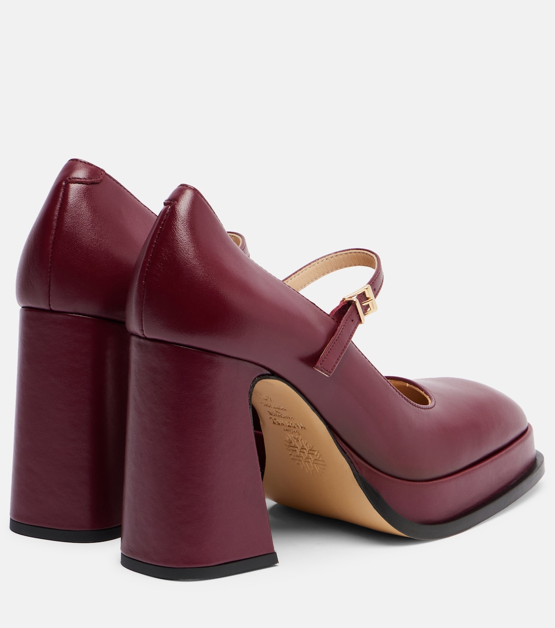 Туфли Мэри Джейн из кожи Casilda Souliers Martinez, бордовый — фото 2