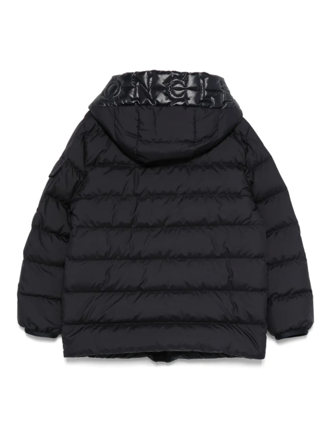 Moncler Enfant пуховик с нашивкой-логотипом, синий — фото 2