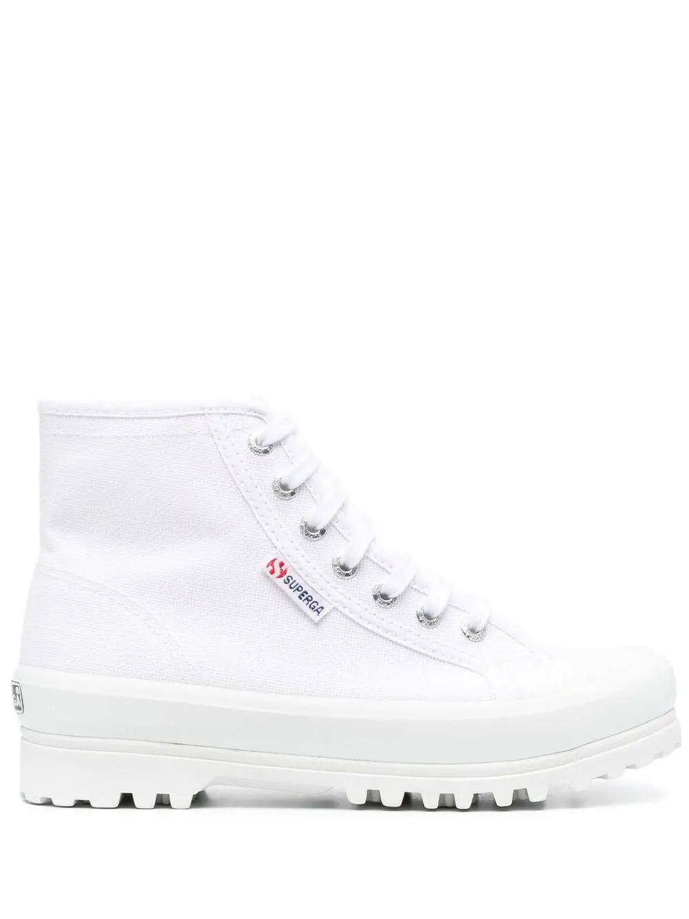 Высокие кроссовки на шнуровке Superga, белый