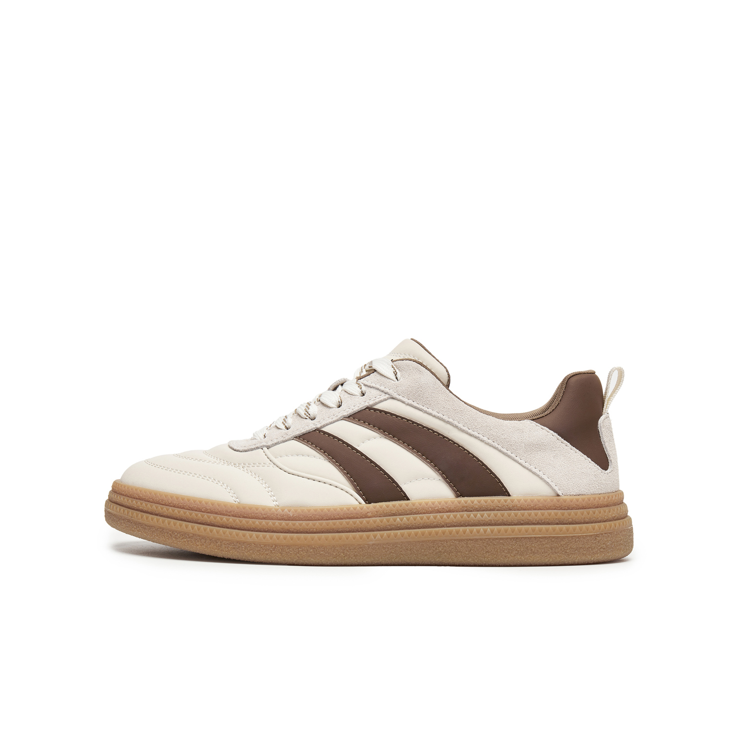 

Teenmix Износостойкие мужские низкие кэжуал кеды бело-коричневые, цвет White Brown