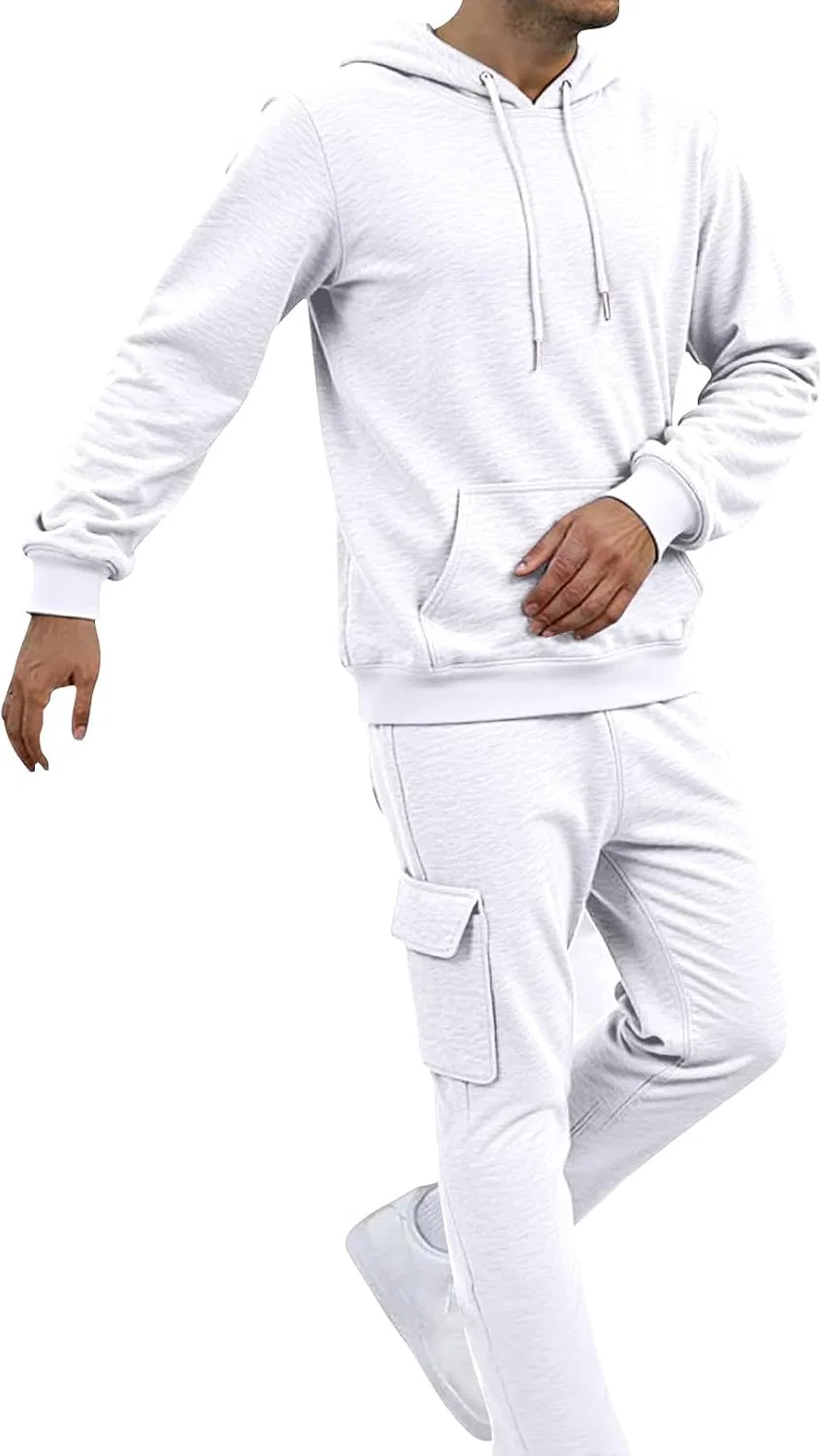 Спортивный костюм мужской, дышащий, Generic, белый