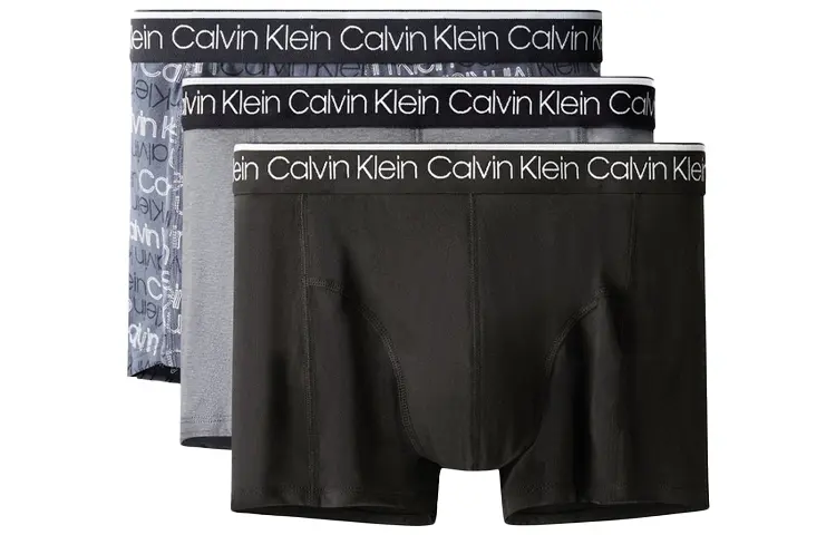 Мужские трусы Calvin Klein, Упаковка из 3 шт. (черный/серый/синий) — фото 2