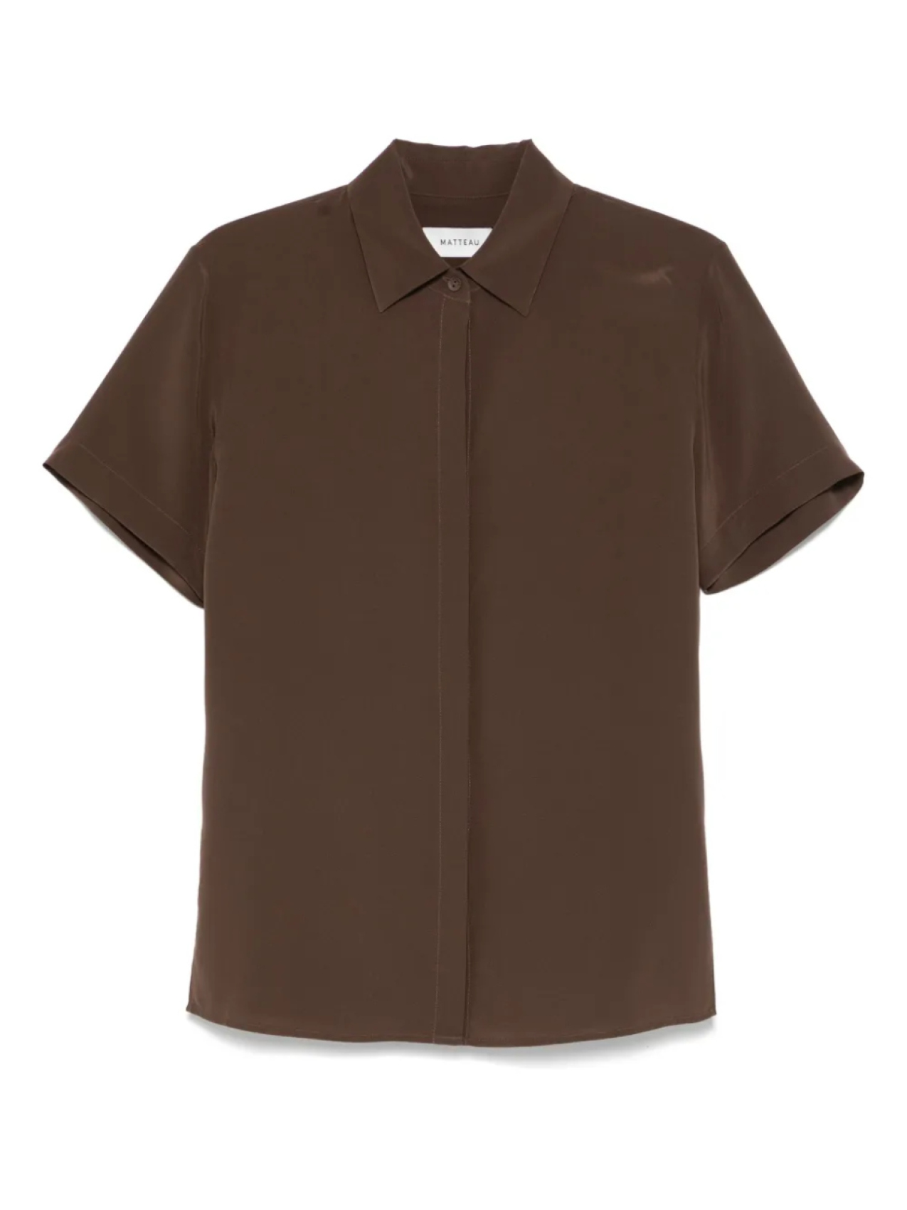 

Matteau шелковая рубашка, коричневый