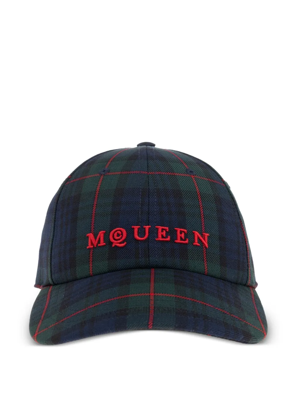

Клетчатая кепка с логотипом Alexander McQueen, синий