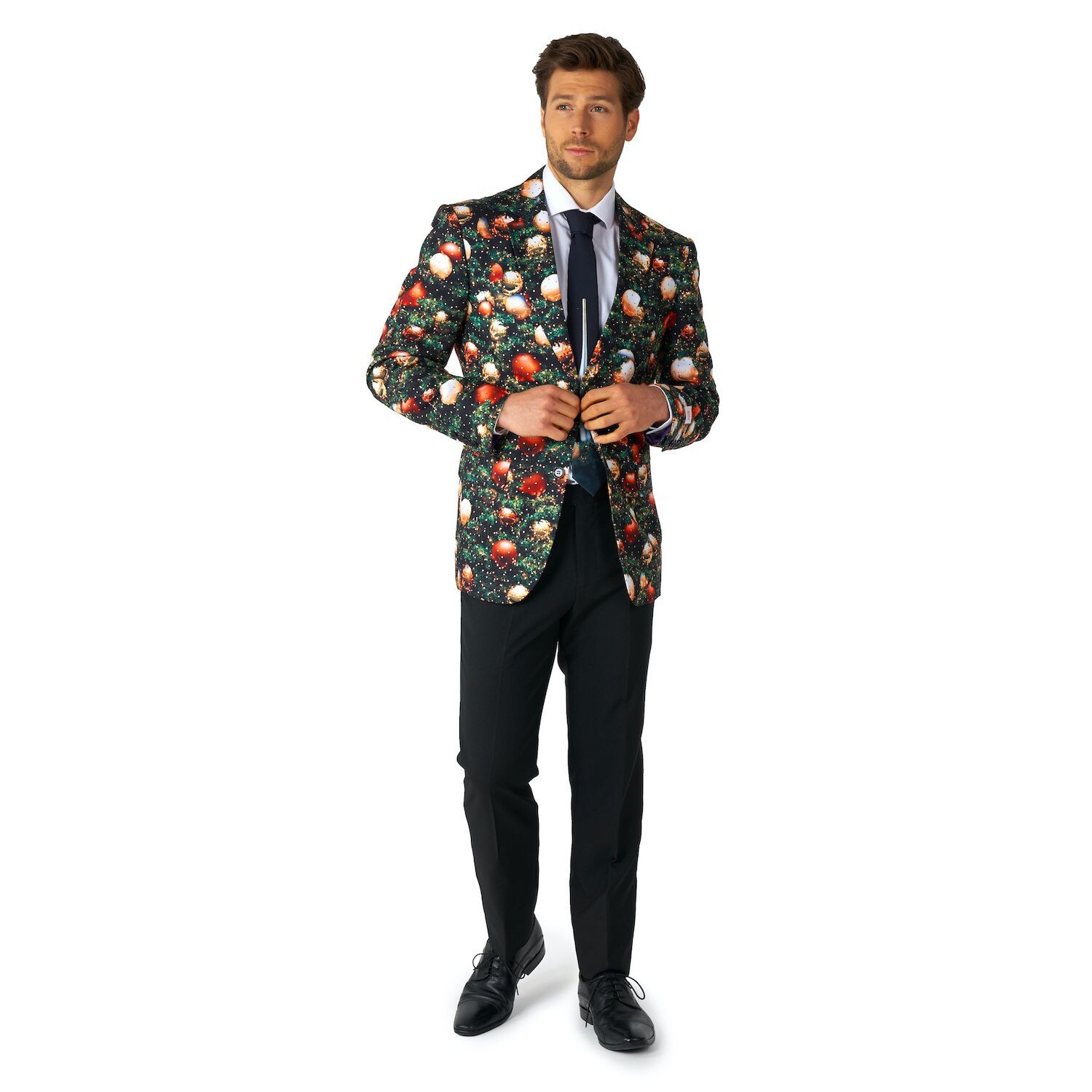 

Мужской костюм и галстук в современном стиле OppoSuits Shine Pine Metallic Christmas Tree