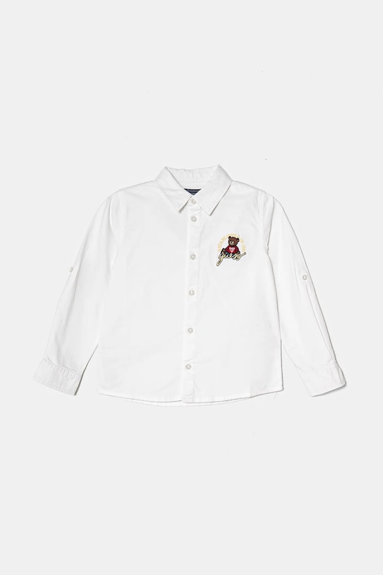 

Детская хлопковая рубашка Guess, белый