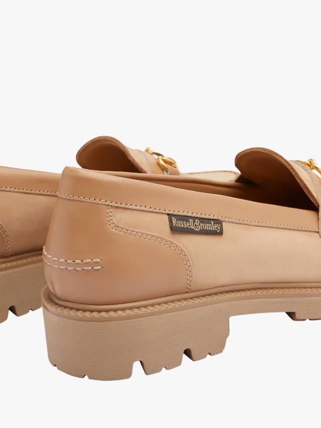 Вестминстерские кожаные лоферы Russell & Bromley, Natural — фото 3