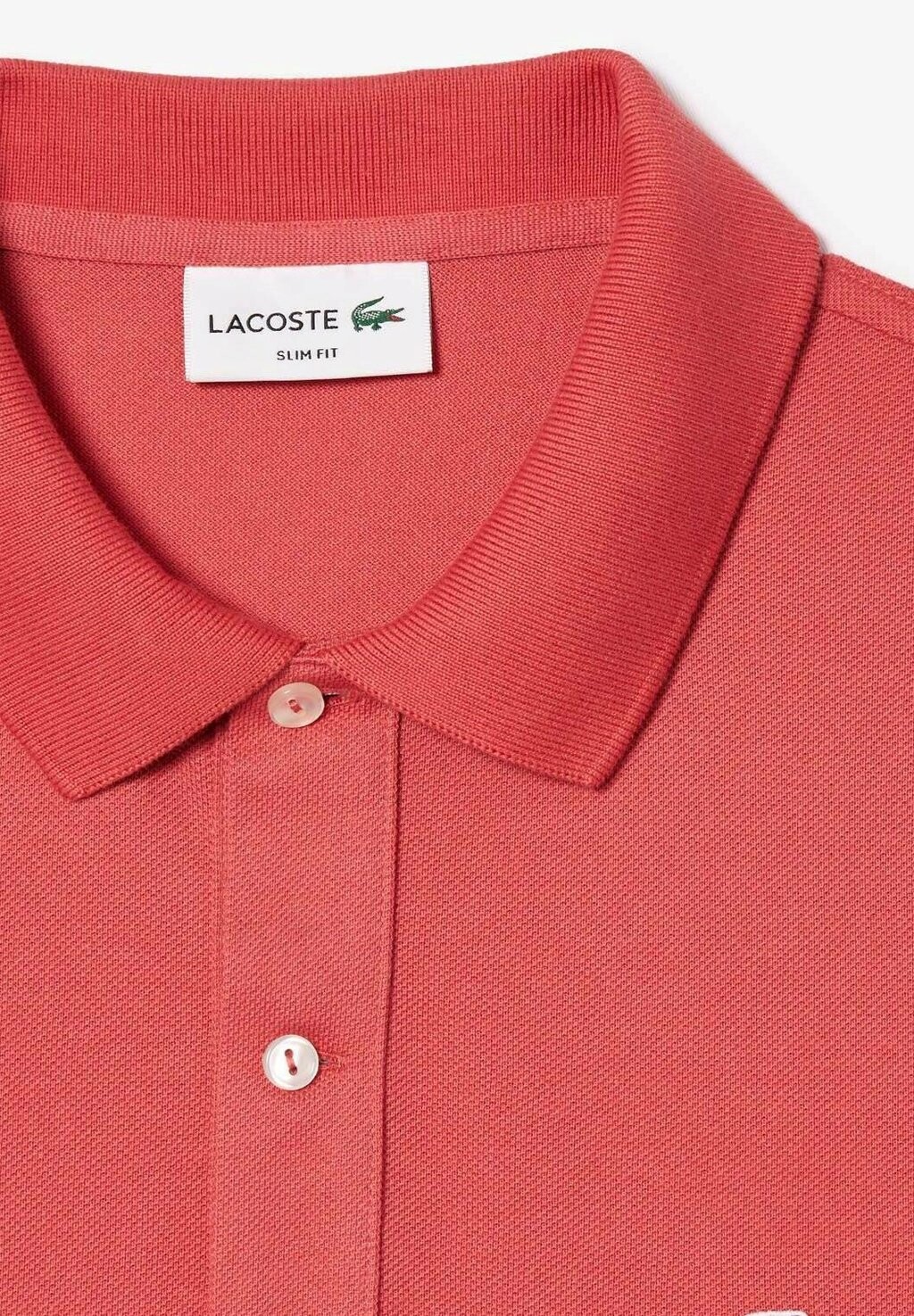 Рубашка поло Lacoste, классический крой, rose zv — фото 4