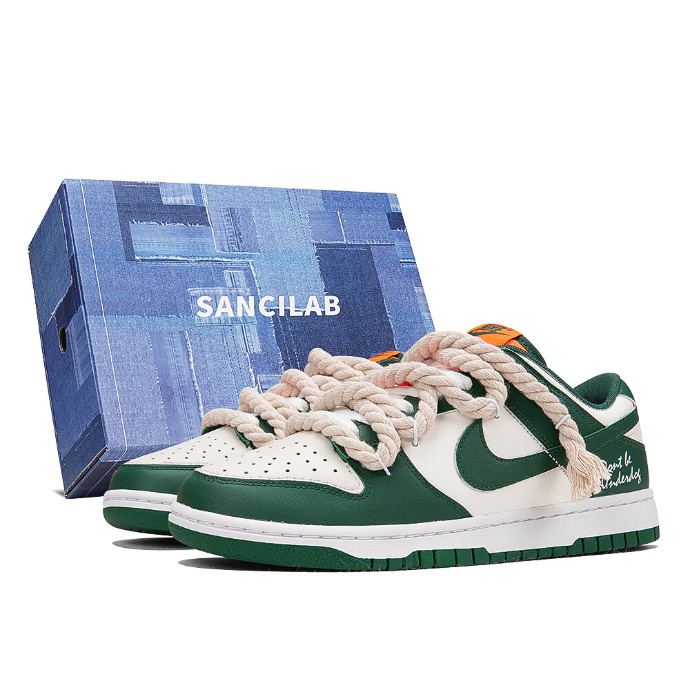 

Кроссовки Nike Dunk Skateboard Shoes Men Low-Top White Green Orange