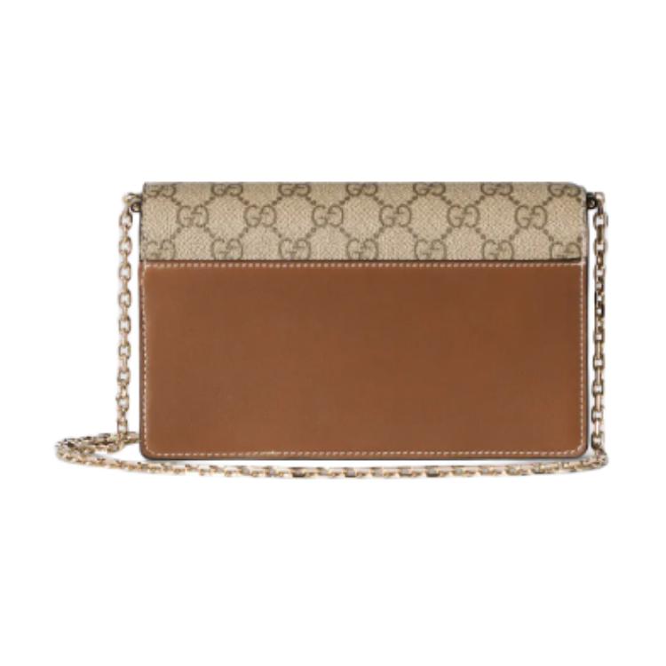 GUCCI Кожаная сумка через плечо с логотипом GG — фото 4