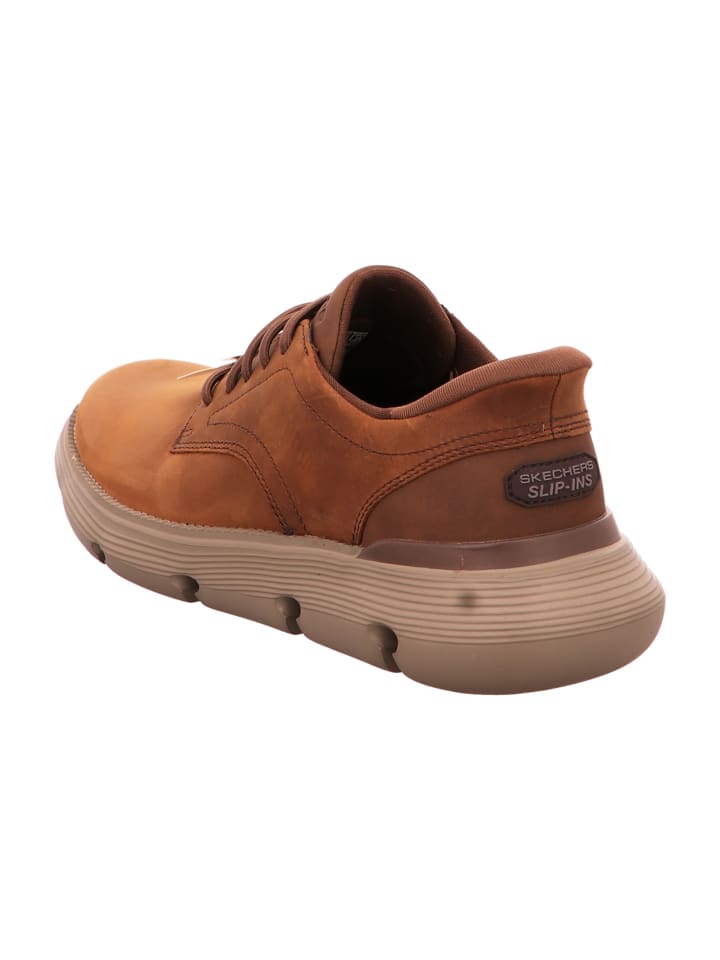 Skechers Классические туфли на шнуровке коричневого цвета — фото 3