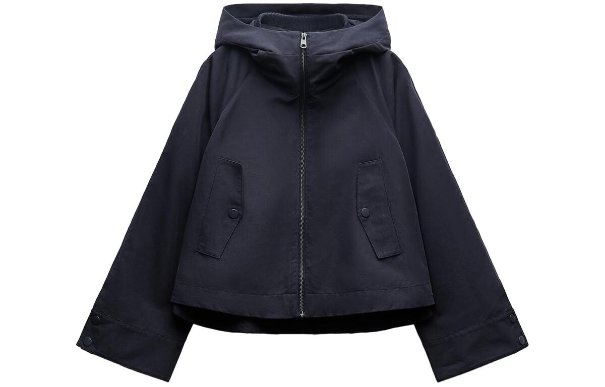 

Пальто-парка женское синее Zara
