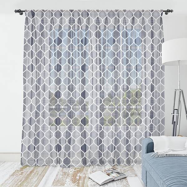 

Штора Abakuhaus Abstrakt Typ C 2 шт, 274x240x0,5 см цвет indigo und weiß