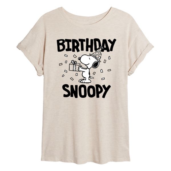 

Футболка Juniors Peanuts Birthday Snoopy oversize Licensed Character, бежевый