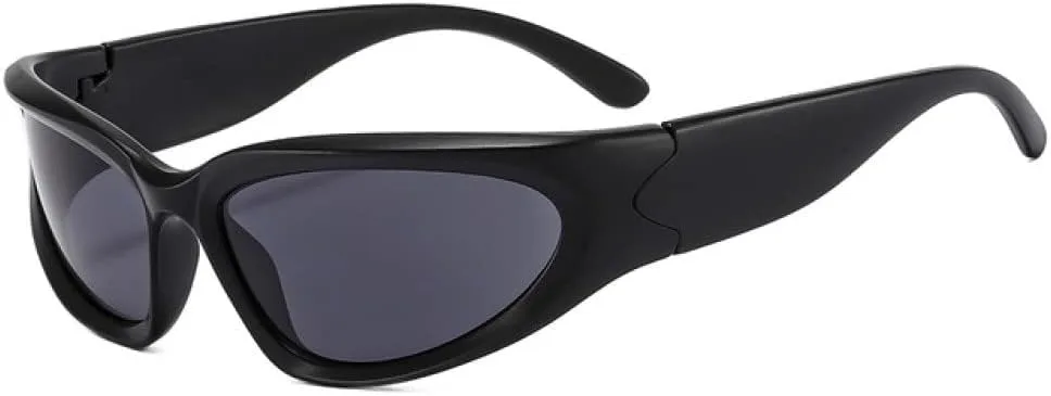 

MUTYNE Модные солнцезащитные очки для женщин, серебристые овальные, спортивные, велосипедные, эстетичные, для мужчин и для активного отдыха, Matte Black Gray