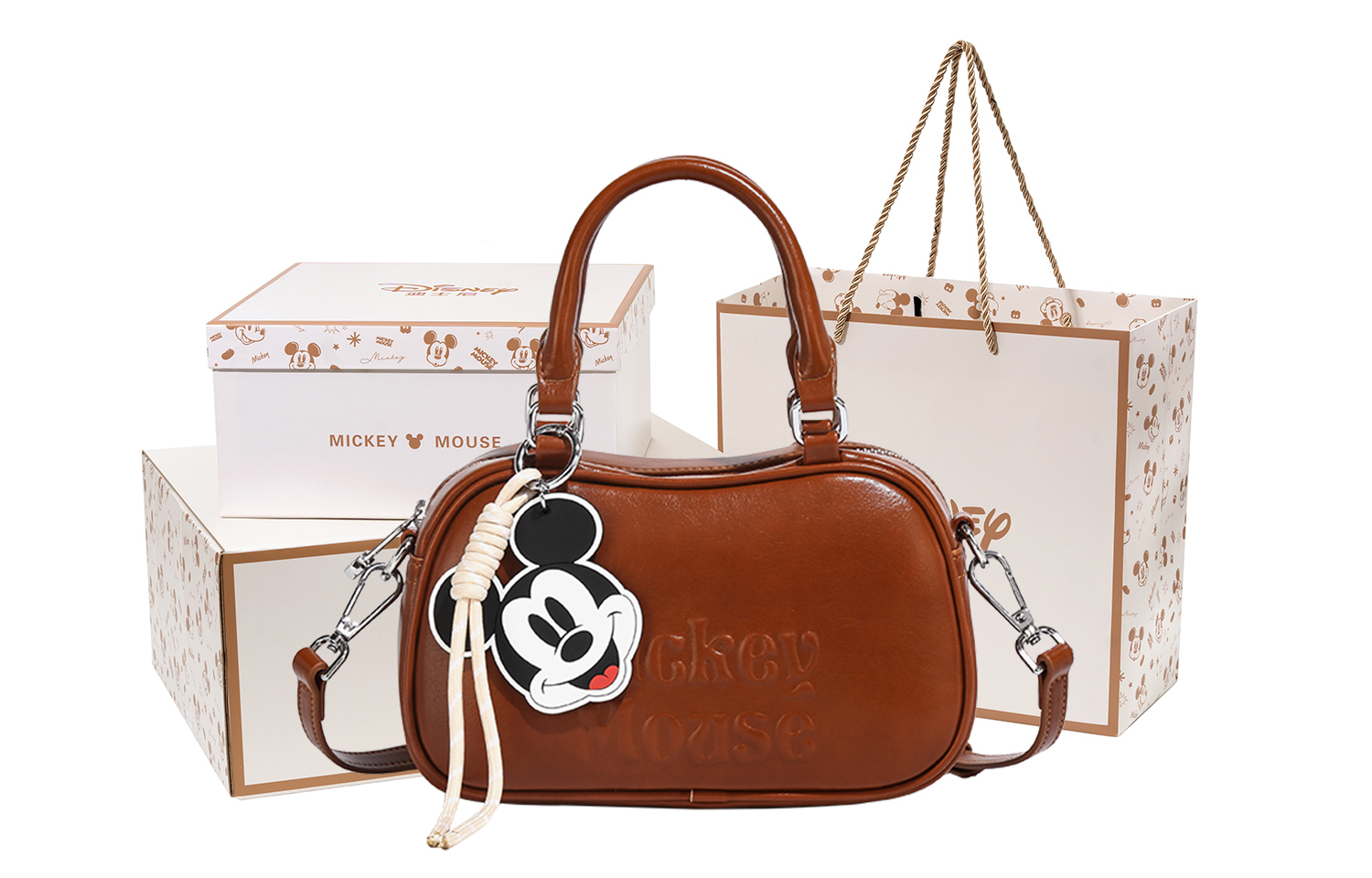 

Disney Микки Серия Полиуретановая боулинг сумка через плечо кроссбод женская разноцветная