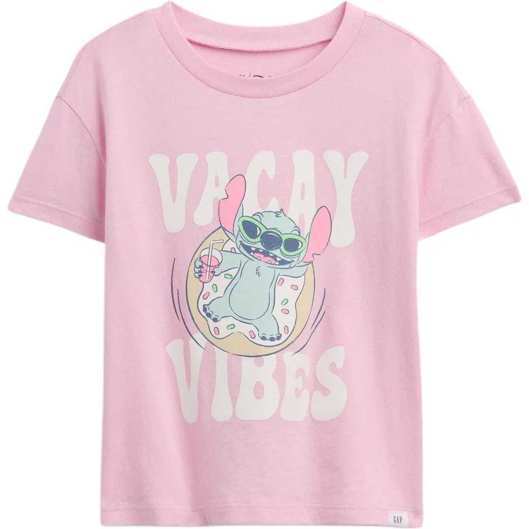 Футболка детская GAP X Disney с круглым вырезом розовая