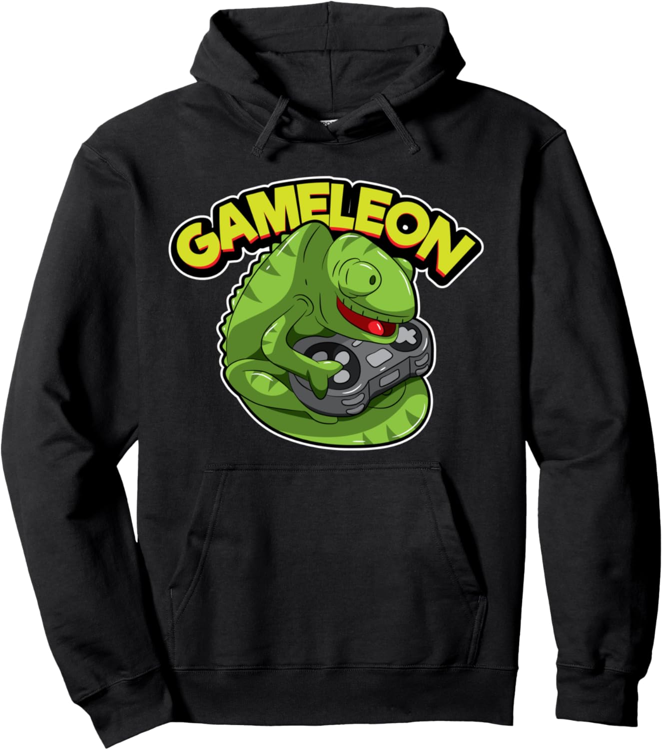 

Забавная толстовка с изображением хамелеона и игровой консоли - GAMELEON Fun Game Gift Ideas, черный
