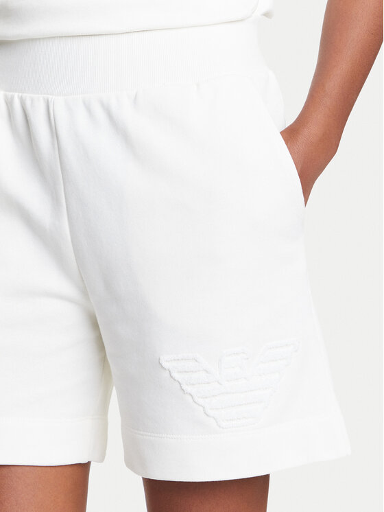 Свободные спортивные шорты EW000778 AF12186 U1131 Emporio Armani, белый — фото 4
