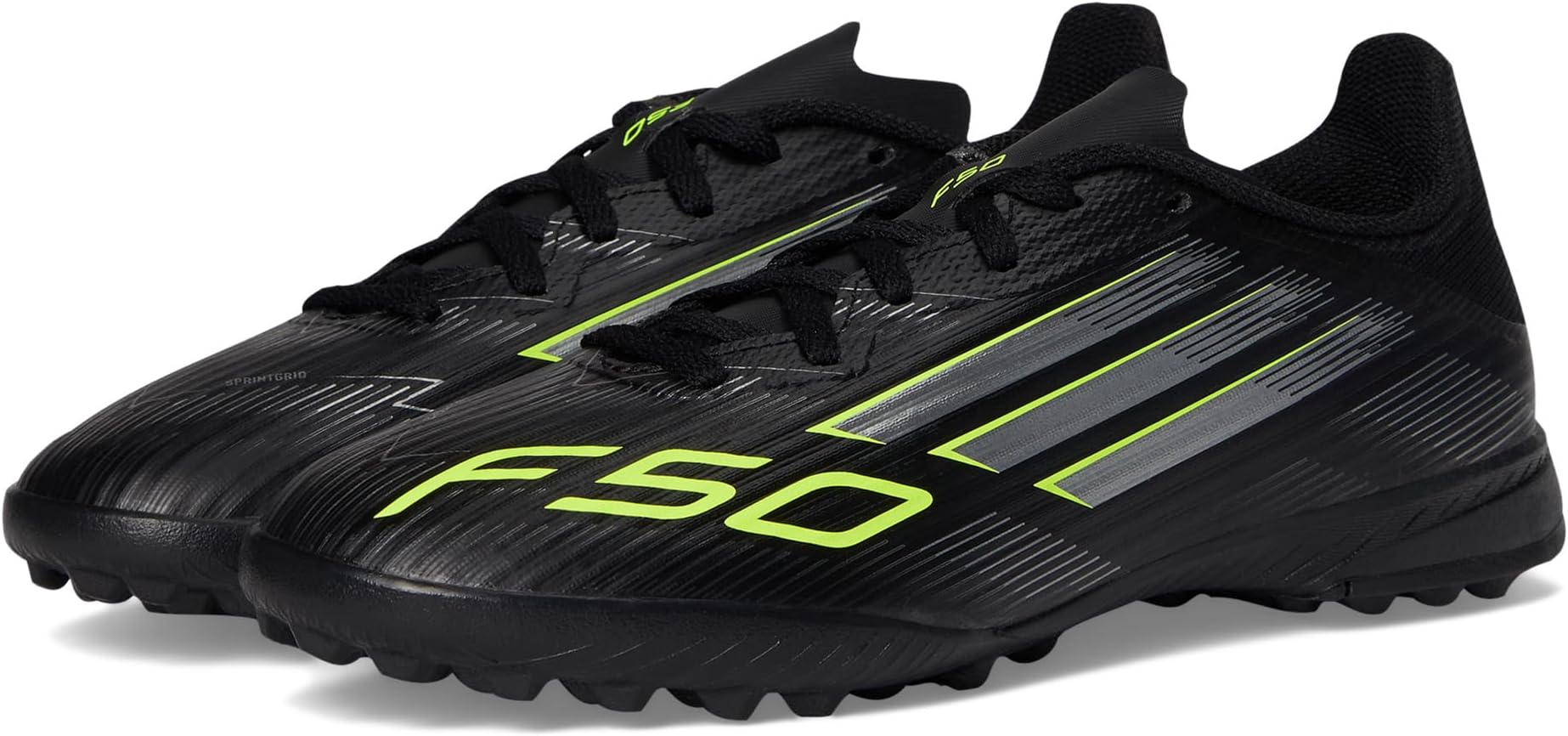 

Кроссовки Adidas Kids F50 League Turf Cleats, Black/Iron Metallic/Lucid Lemon