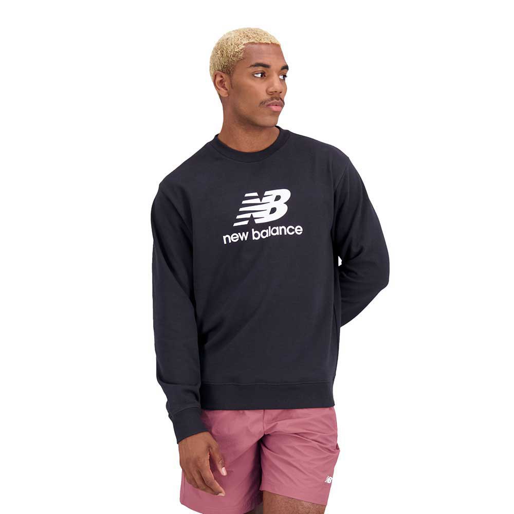 

Толстовка New Balance Essentials Stacked Logo French Terry Crewneck, черный