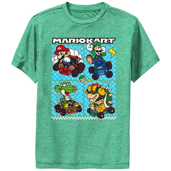 

Футболка с принтом Mario Kart для мальчиков 8-20 лет Licensed Character, цвет kelly heather