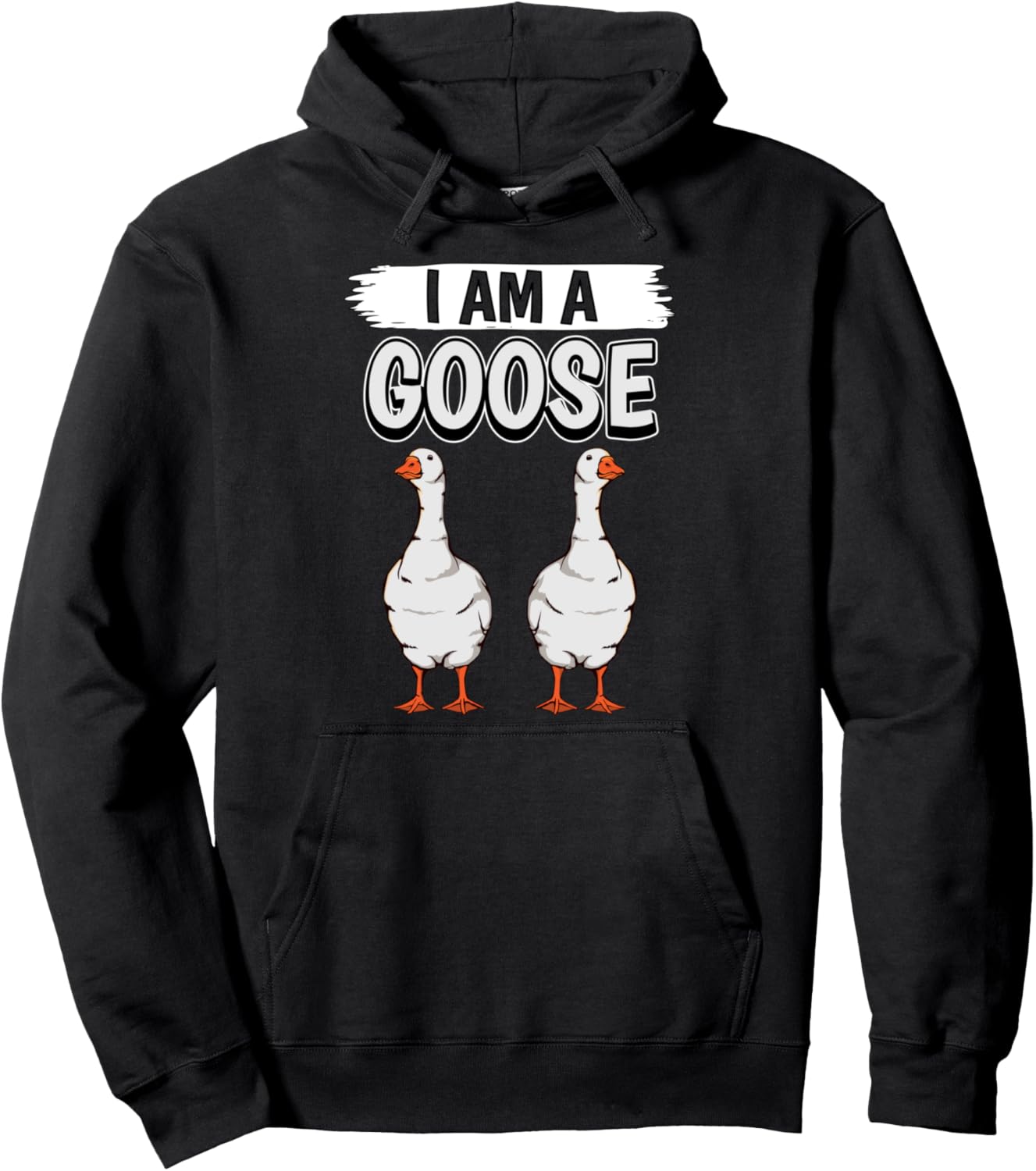 

Худи Goose I Am A Goose, черная Funny Goose Clothing Women Men Kids