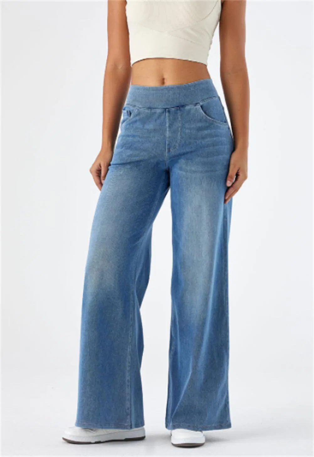 Джинсы Wide Leg, Light Blue — фото 2