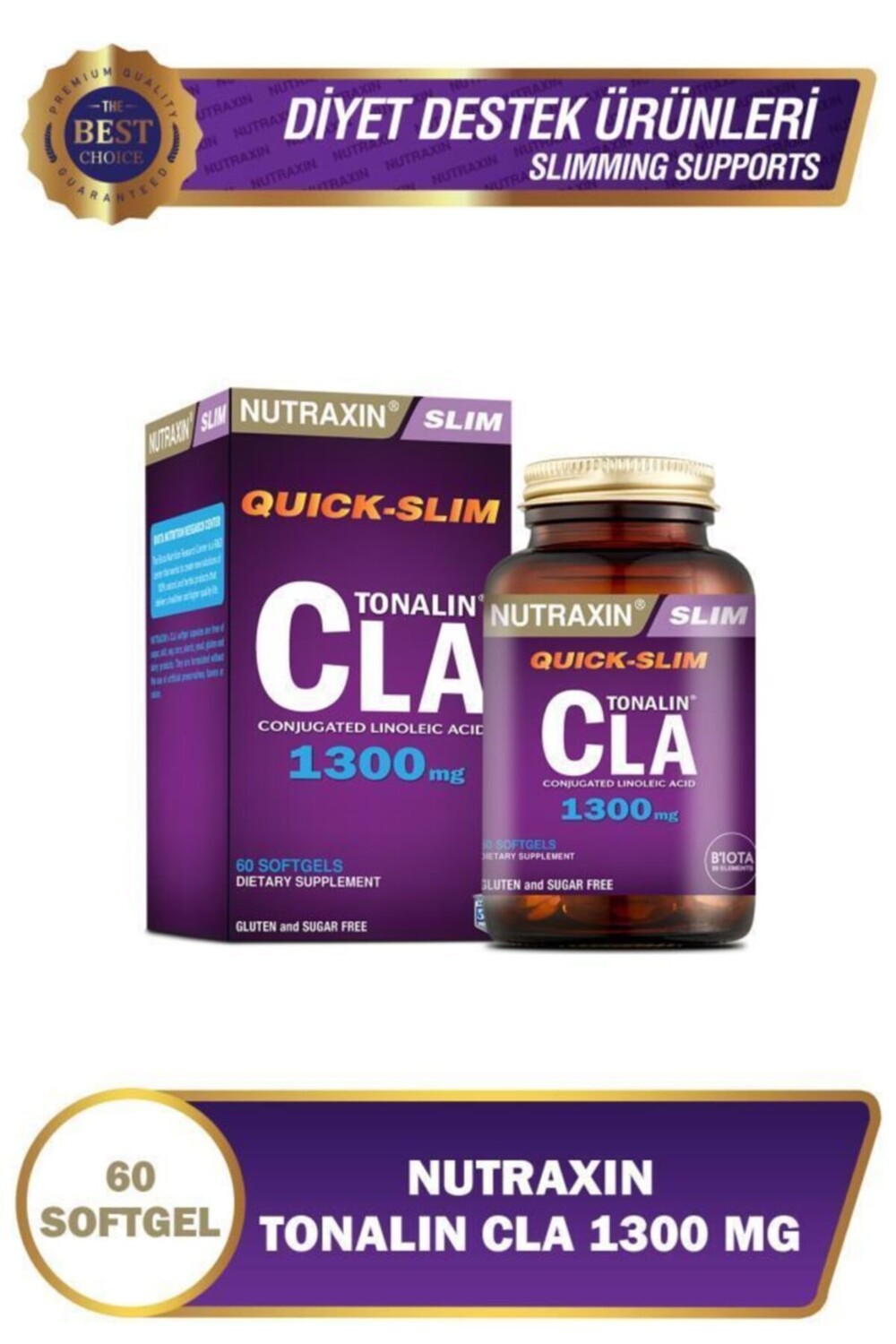 

Nutraxin Тоналин Cla 1300 мг 60 мягких таблеток