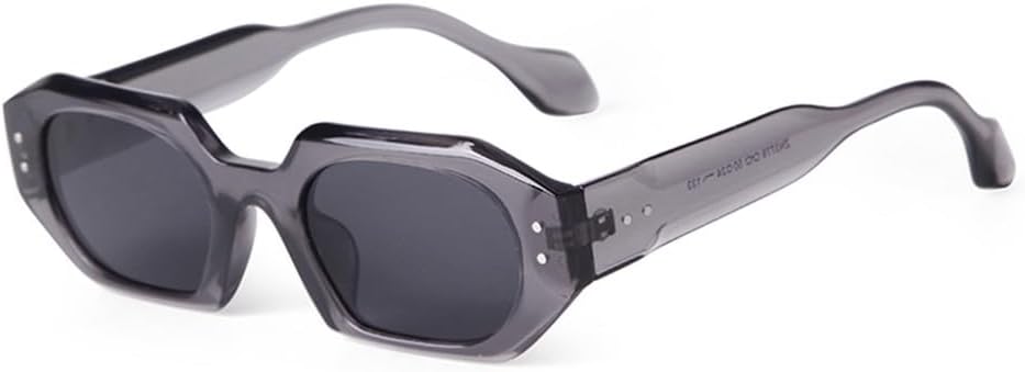 

Винтажные многоугольные солнцезащитные очки для женщин и мужчин, роскошные, модные, прямоугольные, с заклепками, популярные, для путешествий, с защитой от УФ-излучения UV400 LVTFCO, C5