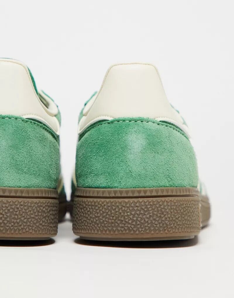 Зелено-белые кроссовки adidas Originals Handball Spezial на резиновой подошве — фото 3