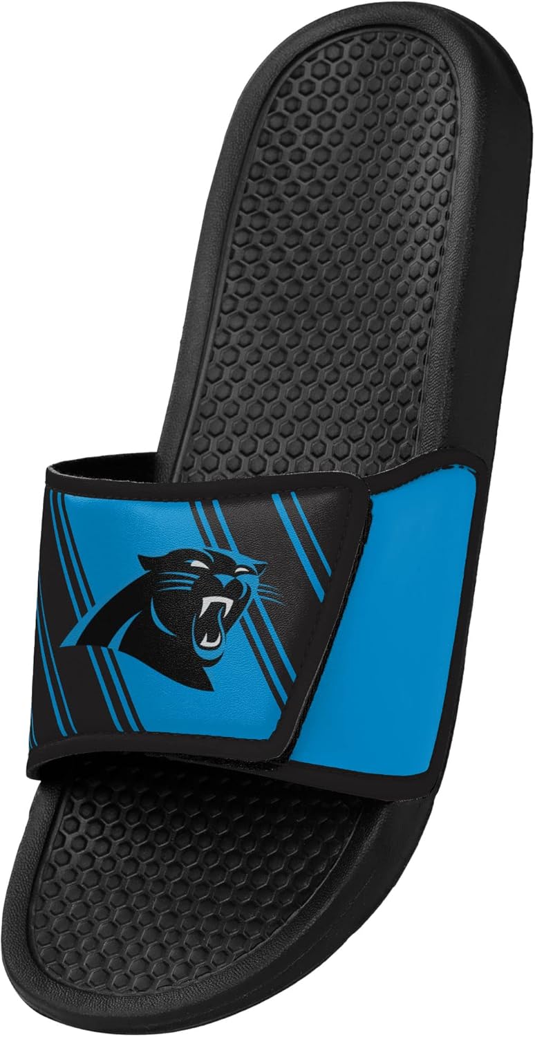 Сандалии слайдеры FOCO с логотипом команды NFL для мужчин, 9-10 Legacy Carolina Panthers — фото 3