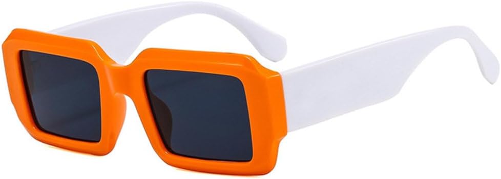 

Винтажные солнцезащитные очки UV400 для женщин 2027 года, модные очки с контрастными цветами, трендовые солнцезащитные очки в стиле панк с градиентом для мужчин MTZJH, Orange White Gray