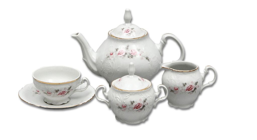 

Чайный сервиз Thun Bernadotte, розовый, золотая линия, 15 частей Thun 1794