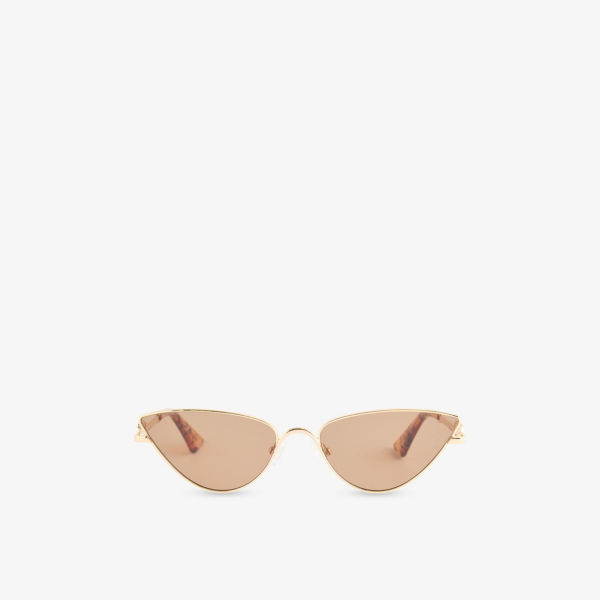 

Вечерние металлические солнцезащитные очки Soiree Le Specs, золотой
