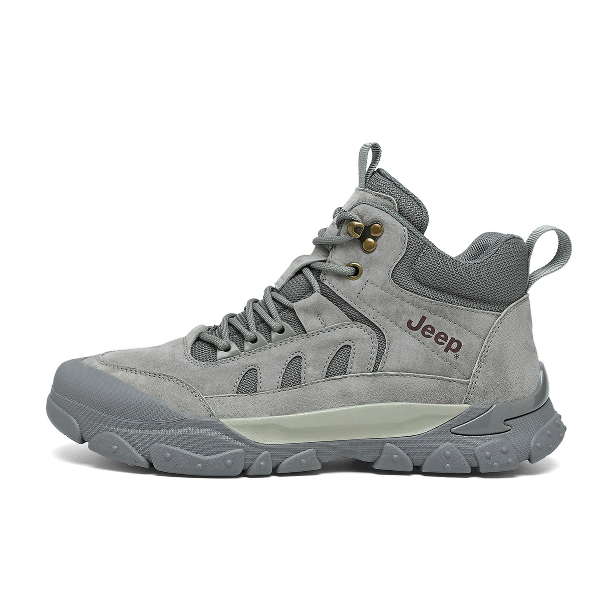 

Мужские высокие кроссовки Casual Outdoor Sports с амортизацией, дышащие Jeep, серый