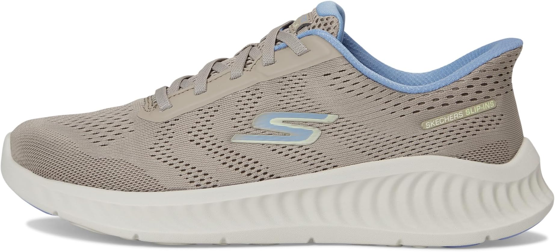 Кроссовки SKECHERS Performance Go Walk Now Hands Free Slip-Ins, цвет Taupe/Blue — фото 4